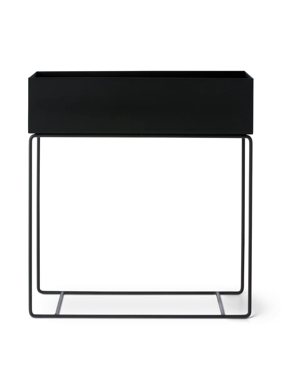 Black Ferm Living Plant Box on its raised metal frame.